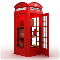 Детский шкаф в виде английской телефонной будки