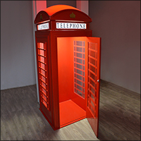 Детский шкаф в виде английской телефонной будки